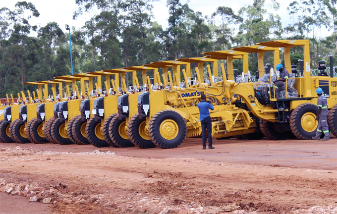 ome of the road equipment that was given to districts to improve roads upcountry