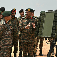COAS General Dwivedi witnesses demonstration of indigenous weapons at Babina Field Firing Ranges