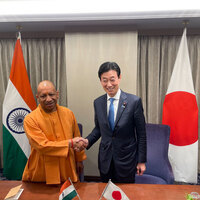 UP CM holds talks with Ex Japan Minister of Economy, Trade and Industry