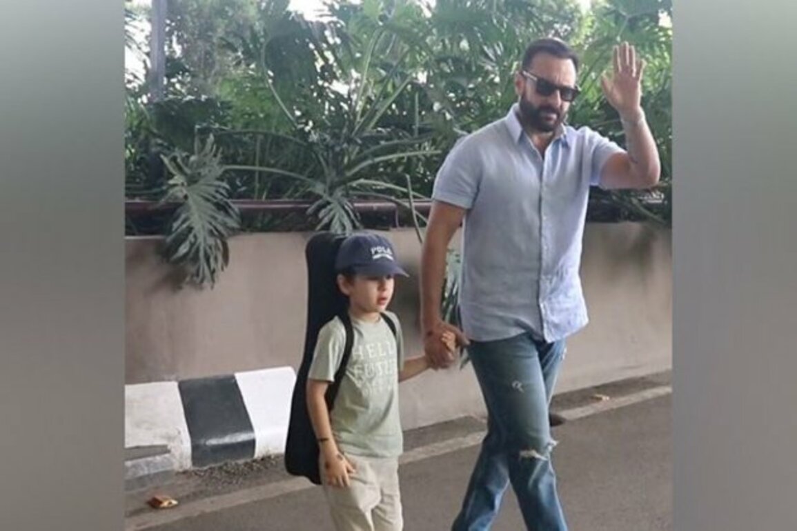 Check out how Saif Ali Khan reacted when Taimur pulls down his abba's pants in front of paps