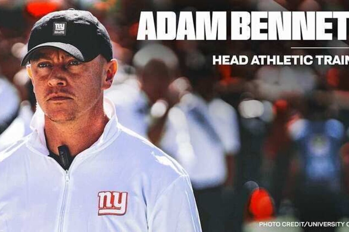 Giants hire Adam Bennett as head athletic trainer