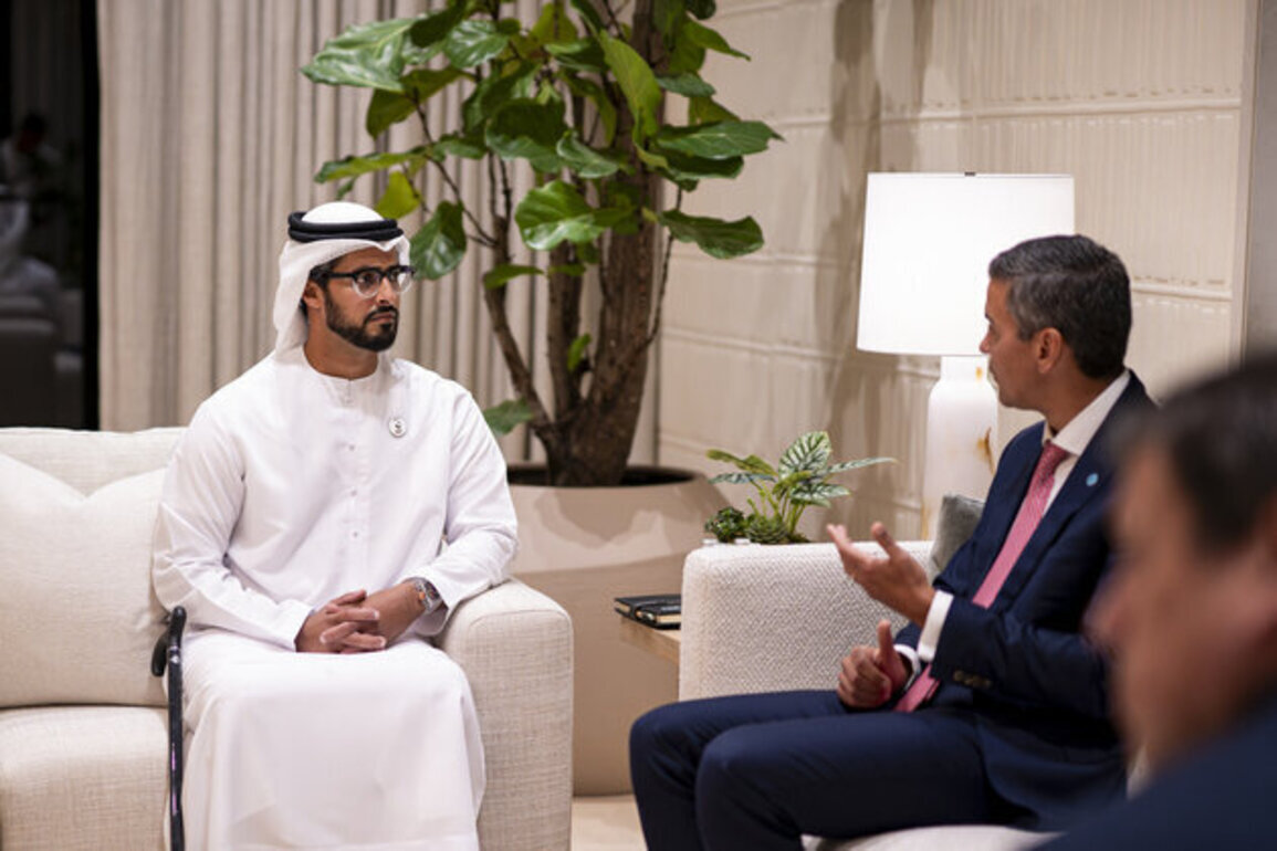 Zayed bin Hamdan bin Zayed meets President of Paraguay to discuss strengthening economic, investment cooperation
