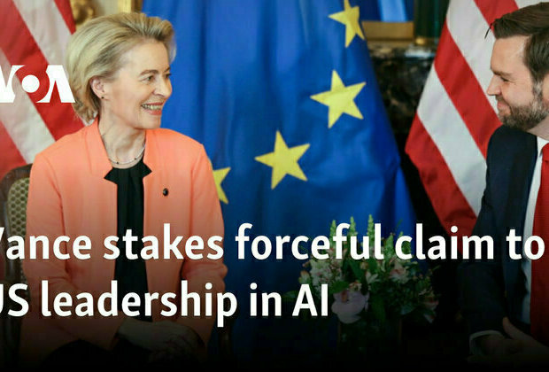 Vance stakes forceful claim to US leadership in AI