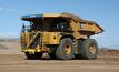 One of the battery-electric Caterpillar 793s that BHP will trial. 