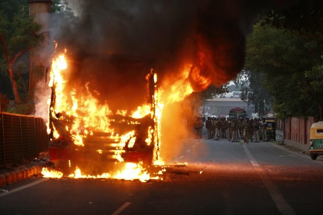Protests in New Delhi Against New India Citizenship Law Turn Violent