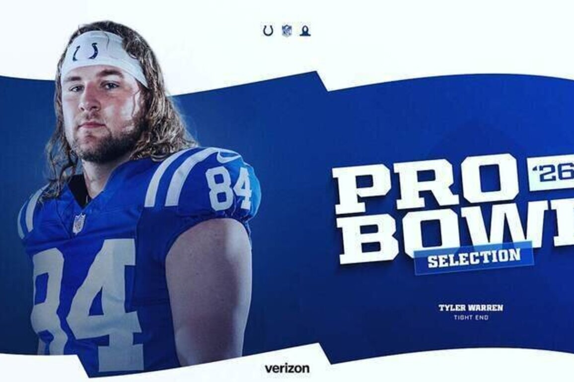 Colts TE Tyler Warren named to 2026 Pro Bowl