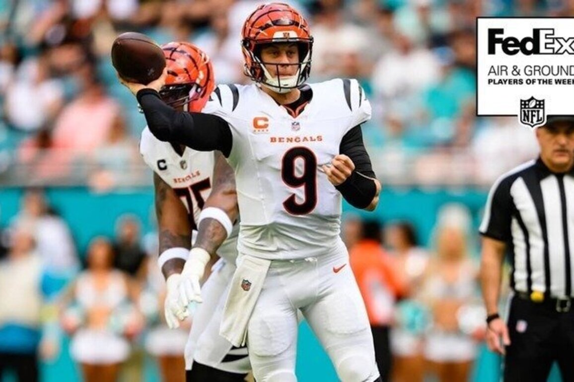 Joe Burrow Voted as FedEx Air & Ground Player of Week 16