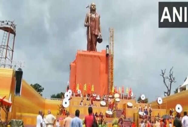 MP CM Chouhan unveils 108 feet statue of Adi Shankaracharya at Omkareshwar