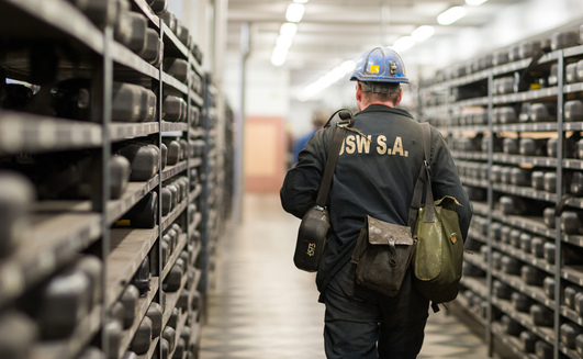 A JSW S.A. coal mine worker