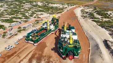 Kenmare's two new dredges for its Moma mine