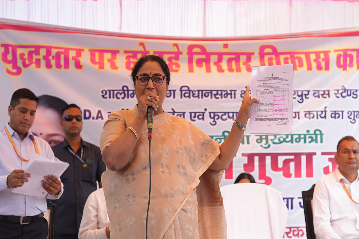 Delhi CM Rekha Gupta launches projects to enhance drainage, road infrastructure in Shalimar Bagh