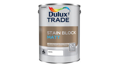 Dulux Trade Stain Block Matt: Improved Opacity, Whiteness and Matt Finish