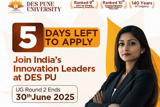 Last 5 Days to Apply: Shape the Future with DES Pune University - UG Round 2 Admissions Close June 30, 2025