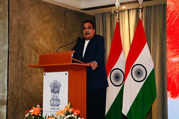 Union Minister Nitin Gadkari interacts with Indian diaspora in Brazil
