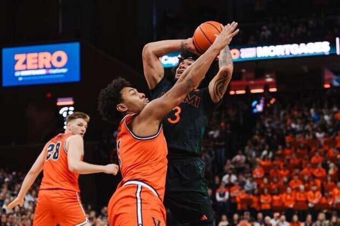 No. 14 Virginia edges Miami, extends win streak to 8
