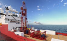  Rendering of the Fugro C30 mobile geotechnical rig, which will be used for the first time in the US on the New Jersey-based Atlantic Shores Offshore Wind project