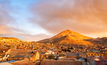  Potosi, Bolivia at sunset with Cerro Rico in the background