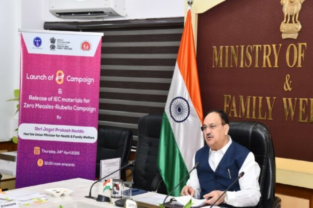 Union Health Minister JP Nadda launches National Zero Measles-Rubella Elimination campaign