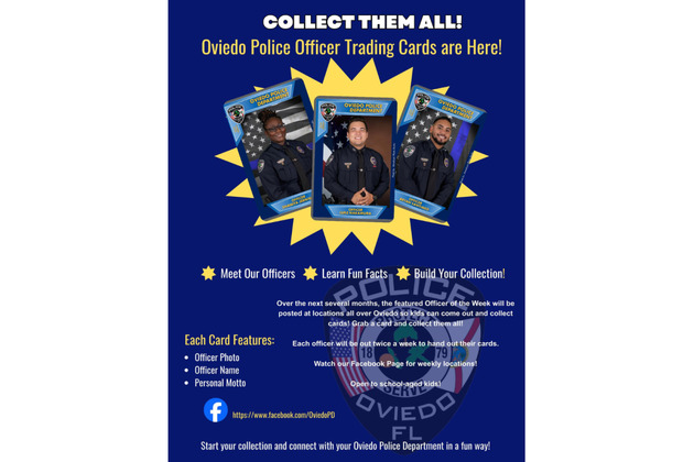 Oviedo Police Department introduces trading cards to introduce officers to community
