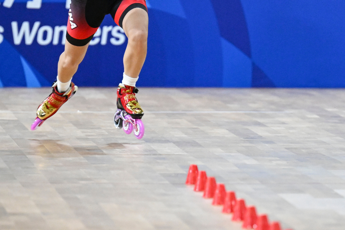 (SP)CHINA-CHENGDU-THE WORLD GAMES 2025-INLINE FREESTYLE SKATING-WOMEN'S SPEED SLALOM FINALS (CN)
