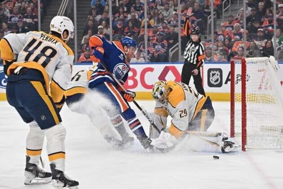 Connor McDavid helps Oilers stack goals to beat Predators