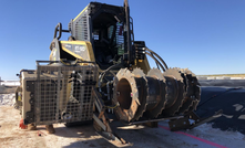 One of the wet harvesting auger rigs recently piloted at Mackay