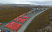 Aerial photo of the Hope Bay mine site with Gekko’s containers carrying the gold processing plant