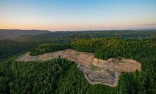 Former surface coal mine in Campbell County, Tennessee