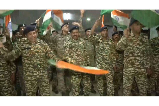 CRPF jawans cheer up for Men in Blue as India faces Pakistan in T20 WC