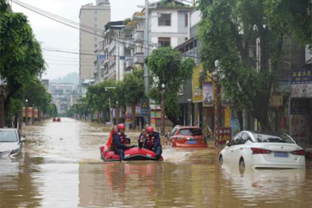 China's Rongjiang county battles severe flooding, activates highest-level emergency response