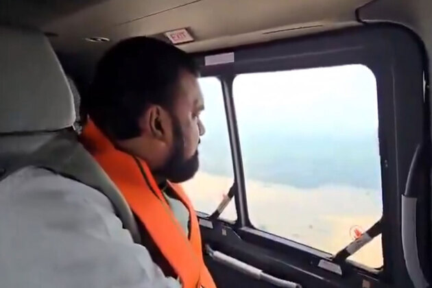Bihar CM conducts aerial survey of flood-hit areas, reviews rescue and relief ops