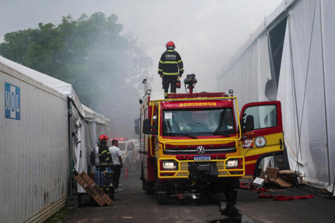 Fire breaks out at COP30 climate talks, suspending key negotiations