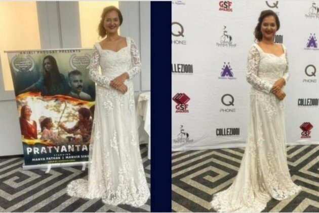 Manya Pathak launches poster of her new film Pratyantar at Cannes Film Festival 2022 produced by Anjali Phougat
