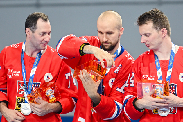 (SP)CHINA-CHENGDU-THE WORLD GAMES 2025-INLINE HOCKEY-MEN'S FINALS-GOLD MEDAL GAME-USA VS CZE (CN)