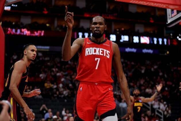 Kevin Durant, Rockets halt Hawks' 11-game win streak