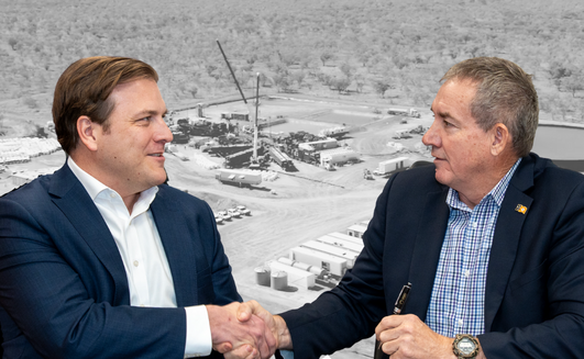 Top End scrambles for gas Pictured: Beetaloo Energy MD Alex Underwood and NT energy minister Gerard Maley sign an offtake deal aimed at easing the Territory’s worsening gas shortfall.