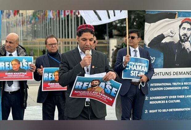 Pashtuns protest at UNHRC against crackdown on PTM leaders