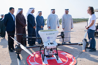 Environment Agency- Abu Dhabi showcases innovative use of drones to plant mangroves in Bahrain