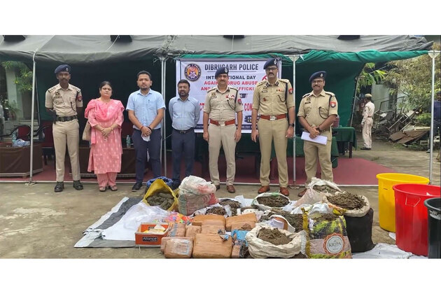 "112 arrested in 9 months": Dibrugarh Police destroys narcotics worth Rs 1.4 crore on anti-drug day