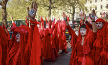 Members of the activist group Extinction Rebellion. 