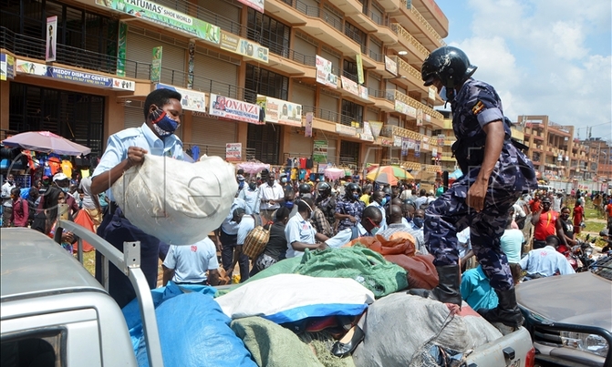 KCCA enforcement team impounds items from vendors KCCA enforcement team impounds items from vendors