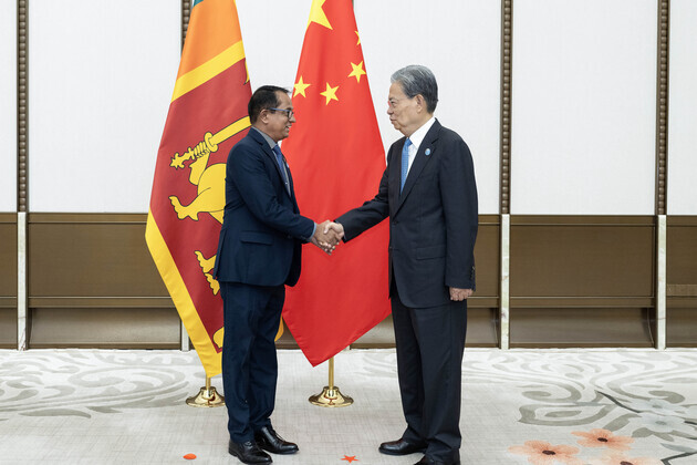 CHINA-HAINAN-BOAO-ZHAO LEJI-SRI LANKAN PARLIAMENT SPEAKER-MEETING (CN)