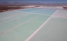 Albemarle's lithium brine evaporation ponds in Chile