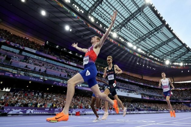 Cole Hocker breaks Olympic record to win gold in men's 1500m event