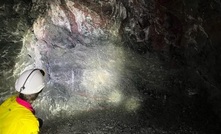  Underground geologist Georgina Spiers inspecting first ore heading at Galena's Abra