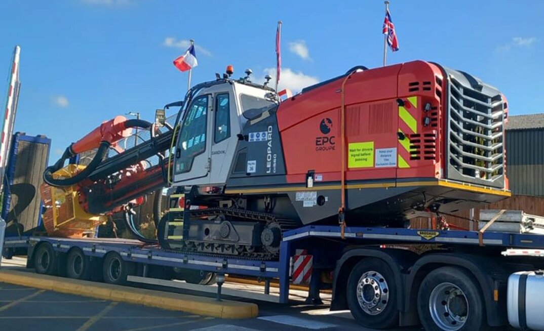 A Sandvik Di560 is one of seven new rigs ordered by EPC-UK to expands its fleet for drill and blast operations