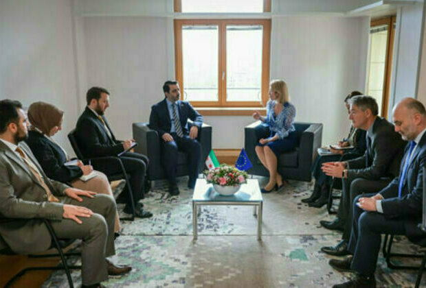 Minister al-Shaibani holds a number of bilateral meetings in Brussels