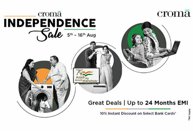 Croma celebrates 75th Independence: Great deals on TVs, laptops, smartphones and accessories