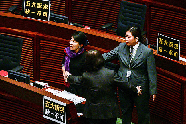  rodemocracy lawmaker laudia o  is removed from the legislative council 