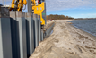  Piling equipment supplied by RTG is being used to replace a dilapidated sheet pile wall along a beach on the Baltic Sea coast